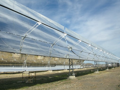 Solar panel of a CSP solar power plant